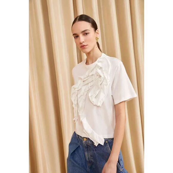NEW $250 ULLA JOHNSON Aris Top In Pristine Size P - Picture 1 of 7